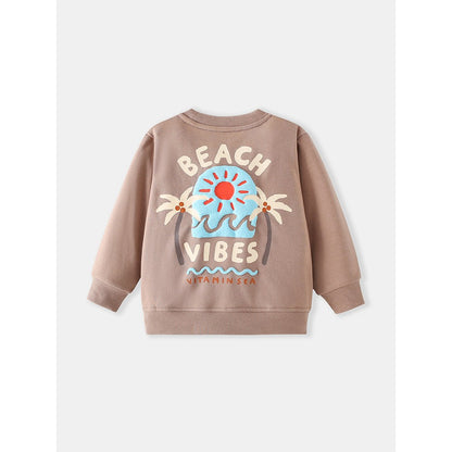 Kids Boys Cartoon and Letters Pattern Sweatshirt