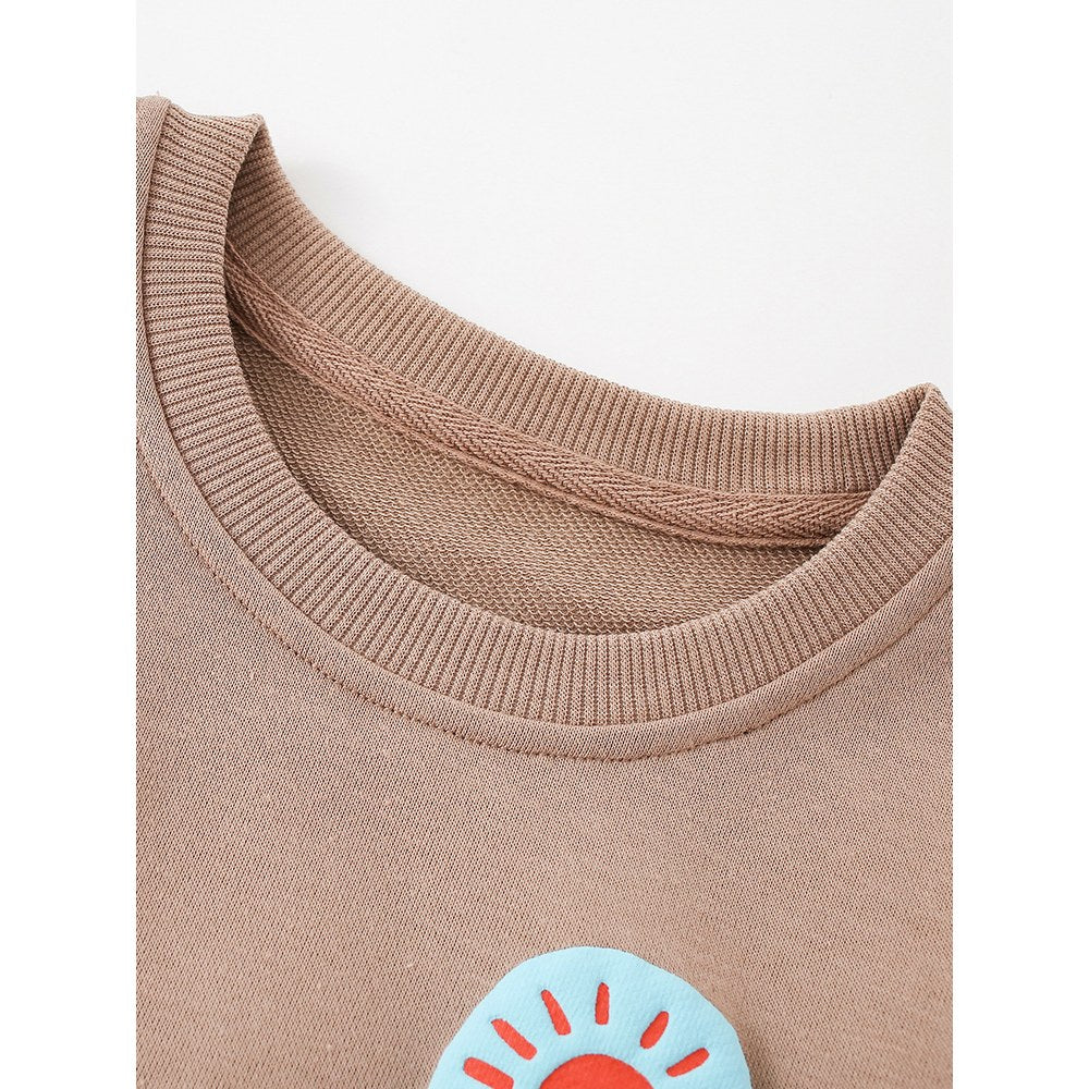 Kids Boys Cartoon and Letters Pattern Sweatshirt