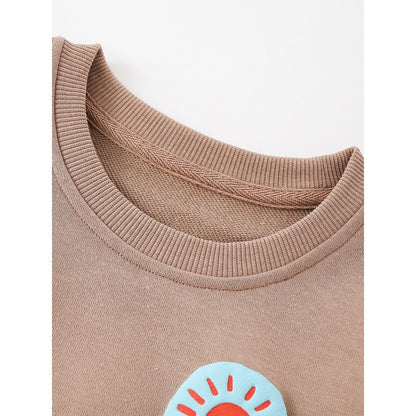 Kids Boys Cartoon and Letters Pattern Sweatshirt