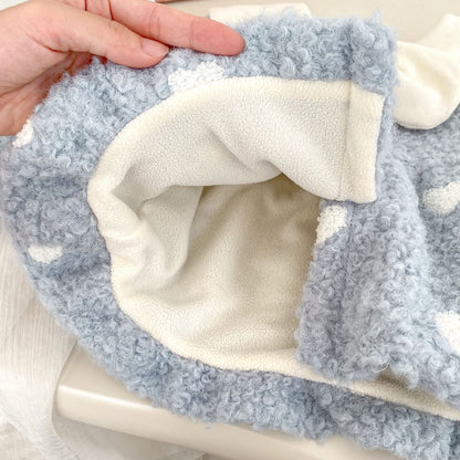 Baby Kids Girls' Fluffy Hearts Pattern Coat