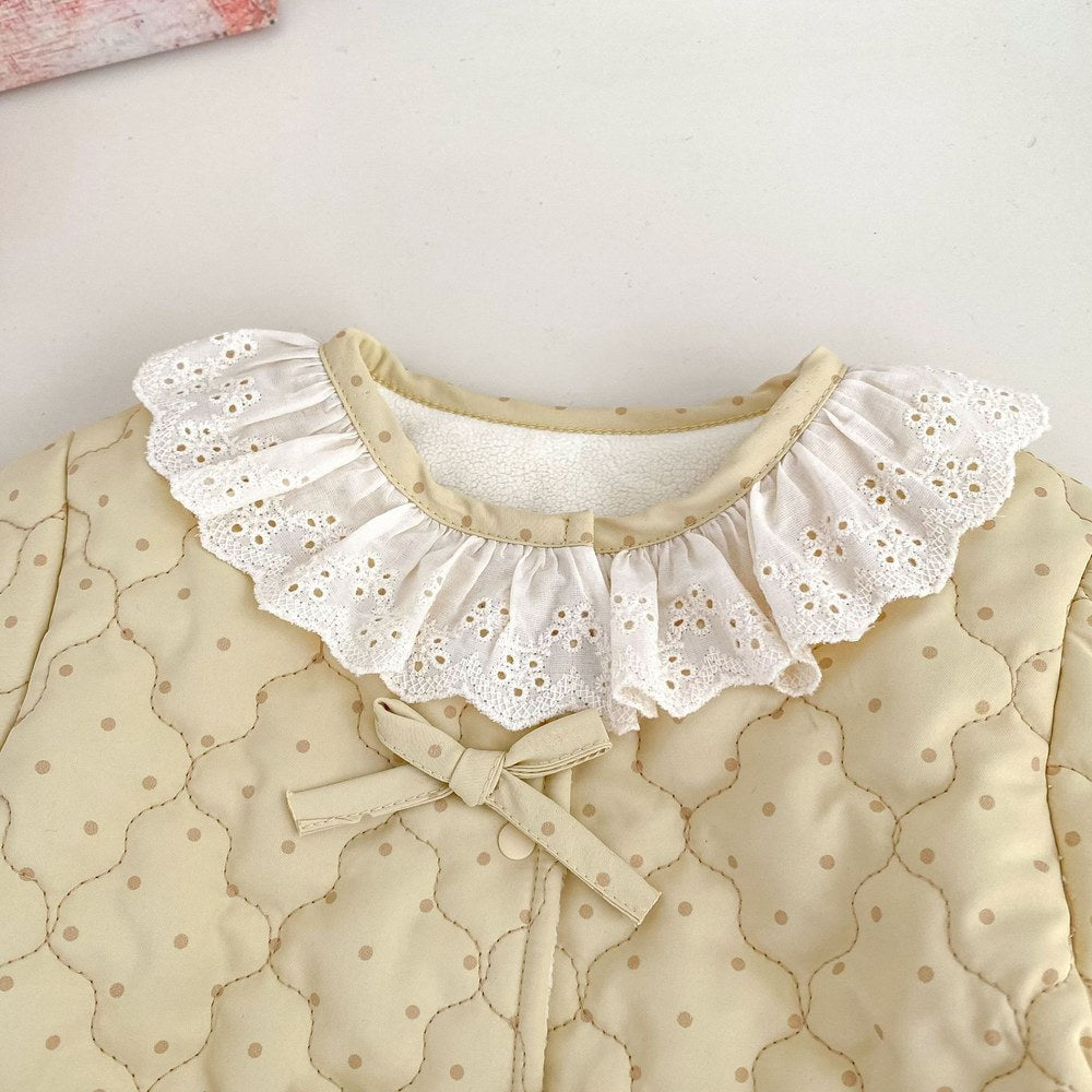 Baby Kids Girls' Cotton-Padded Dots Pattern Coat