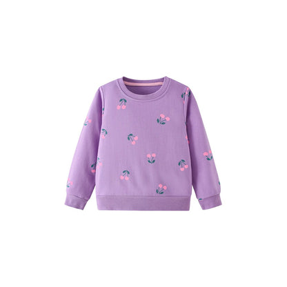 Baby Kids Girls Cherry Pattern Long Sleeves Top