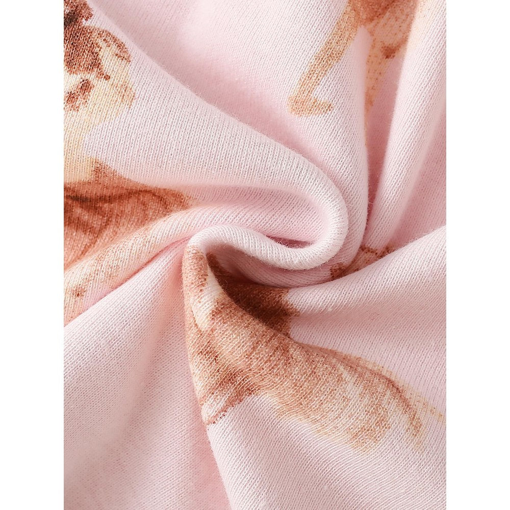 Baby Kids Girls Cartoon Pattern Long Sleeves Top