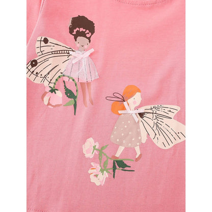 Baby Kids Girls Cartoon Pattern Long Sleeves Top