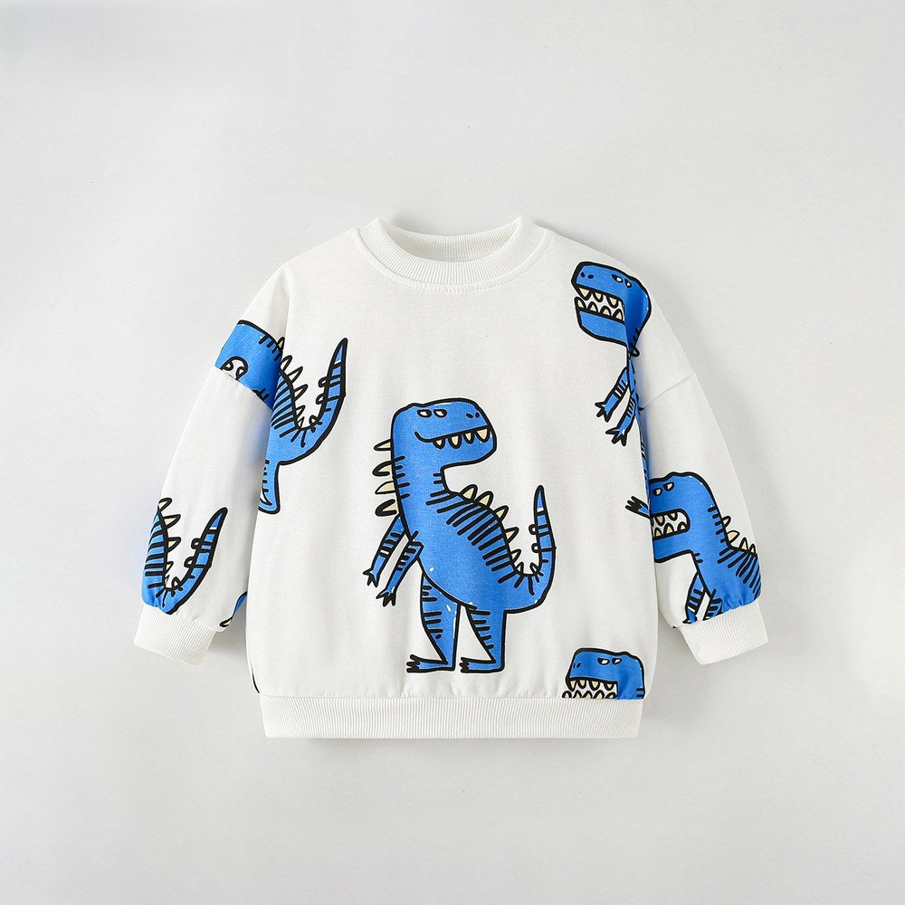 Baby Kids Boys Cute Cartoon Long Sleeves Pullover