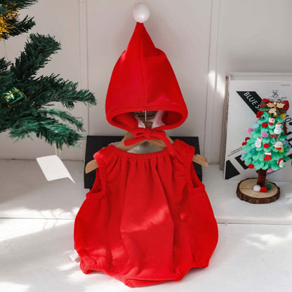 Christmas Baby Unisex Sleeveless Bodysuit with Hat