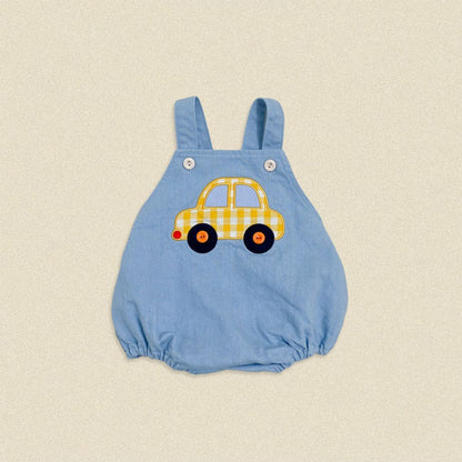 Baby Kids Cartoon Pattern Sleeveless Wear-Outside Bodysuit Vest