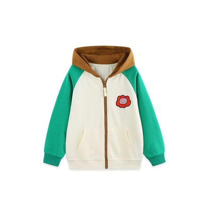 Baby Kids Girls Flowers Pattern Hooded Coat