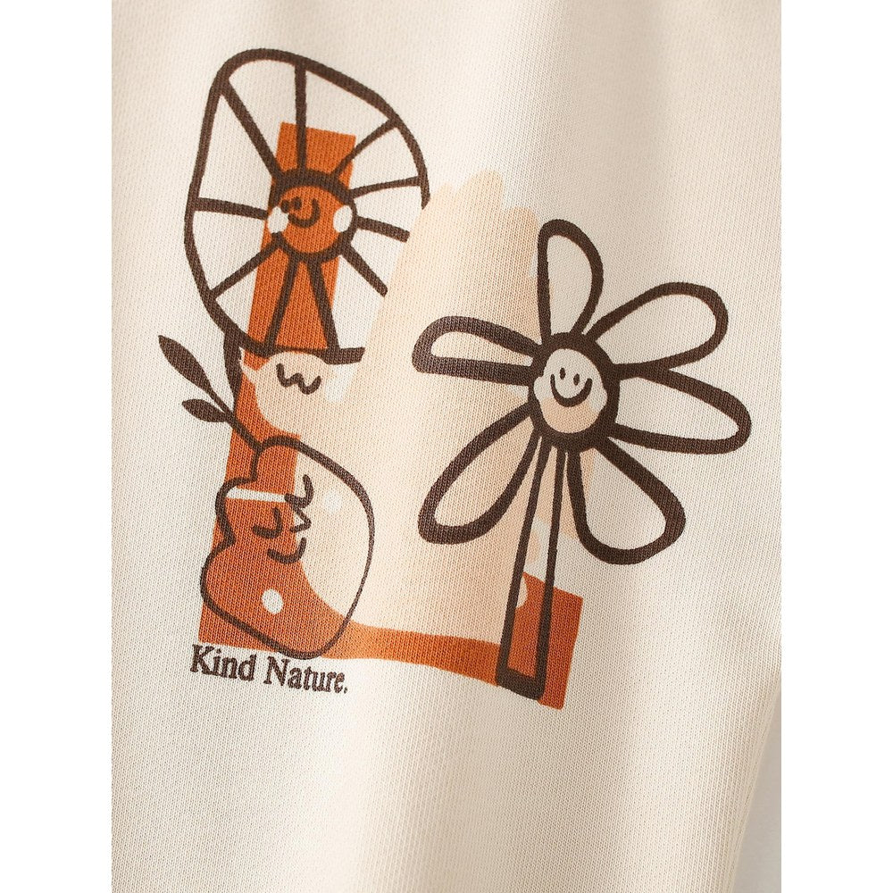 Baby Kids Girls Letters Cartoon Pattern Long Sleeves Top