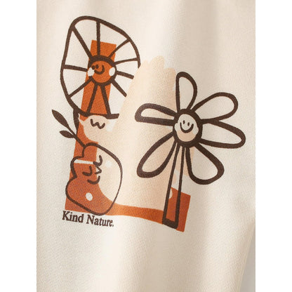 Baby Kids Girls Letters Cartoon Pattern Long Sleeves Top