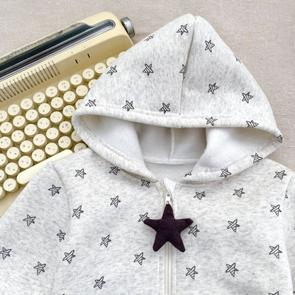 Baby Kids Stars Pattern Long Sleeves Coat and Pants 2-piece Clothing Set