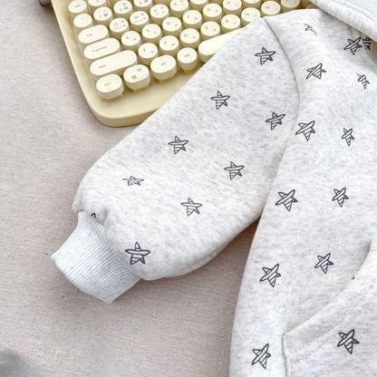 Baby Kids Stars Pattern Long Sleeves Coat and Pants 2-piece Clothing Set