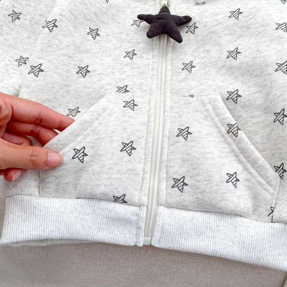 Baby Kids Stars Pattern Long Sleeves Coat and Pants 2-piece Clothing Set