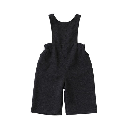 Baby Kids Unisex Sleeveless Solid Color Strap Rompers Overalls