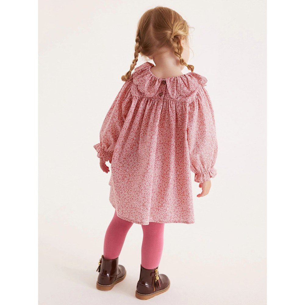 Baby Kids Girls Princess Vintage Floral Pattern Long Sleeves Dress