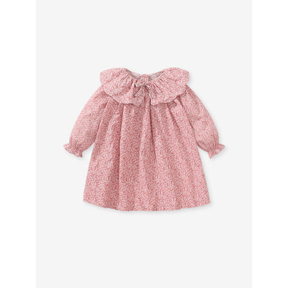 Baby Kids Girls Princess Vintage Floral Pattern Long Sleeves Dress