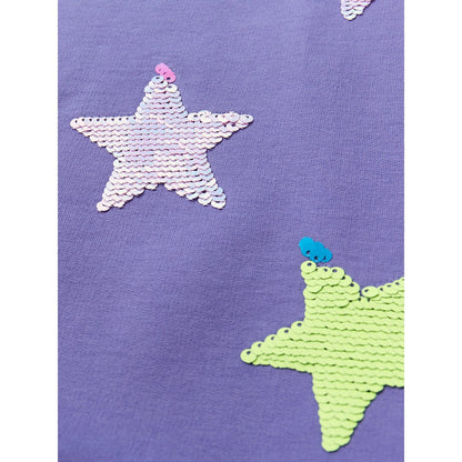 Baby Kids Girls Stars Pattern Short Sleeves Tulle Dress