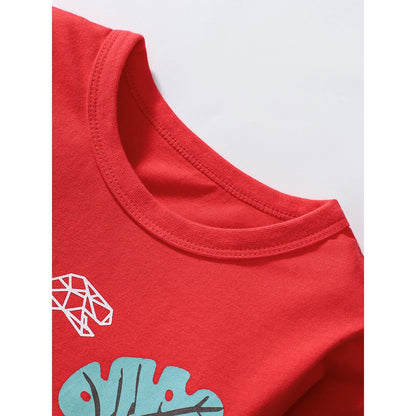 Baby Kids Boys Cartoon and Letters Pattern Long Sleeves Top