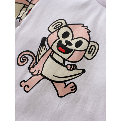Baby Kids Boys Animals Cartoon Pattern Short Sleeves T-Shirt