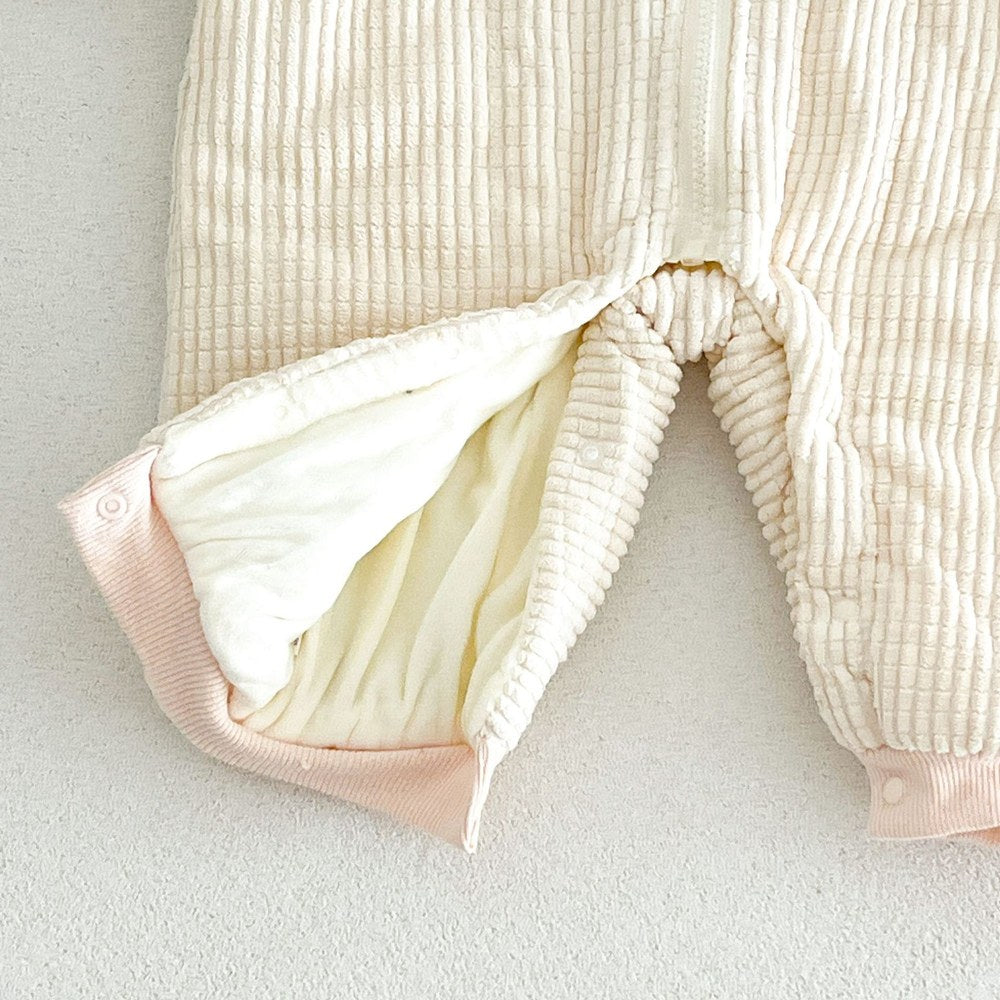 Baby Kids Long Sleeves Corduroy Cotton-Padded Rompers