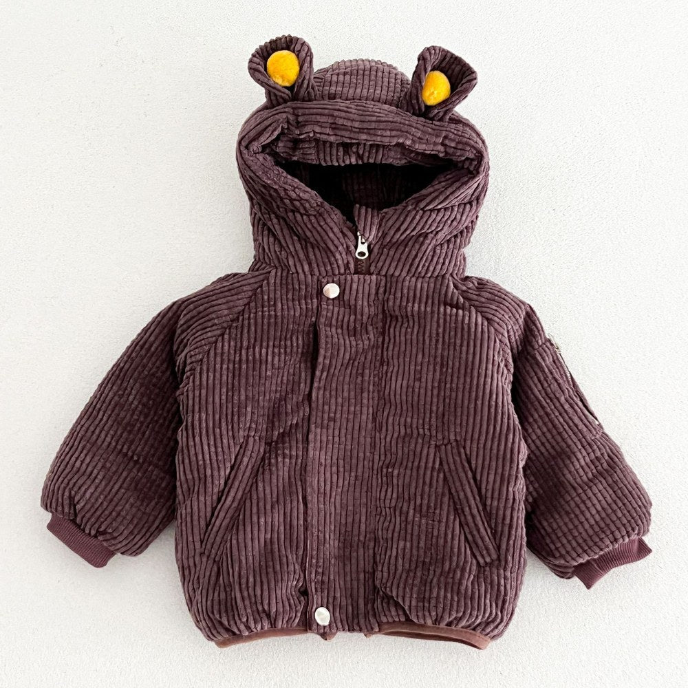 Baby Kids Long Sleeves Corduroy Cotton-Padded Coat