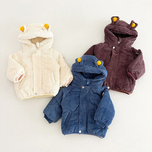 Baby Kids Long Sleeves Corduroy Cotton-Padded Coat