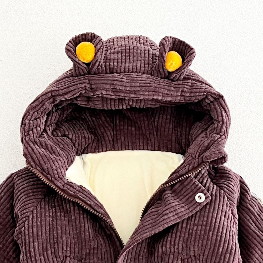 Baby Kids Long Sleeves Corduroy Cotton-Padded Coat