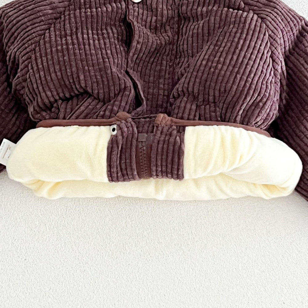 Baby Kids Long Sleeves Corduroy Cotton-Padded Coat