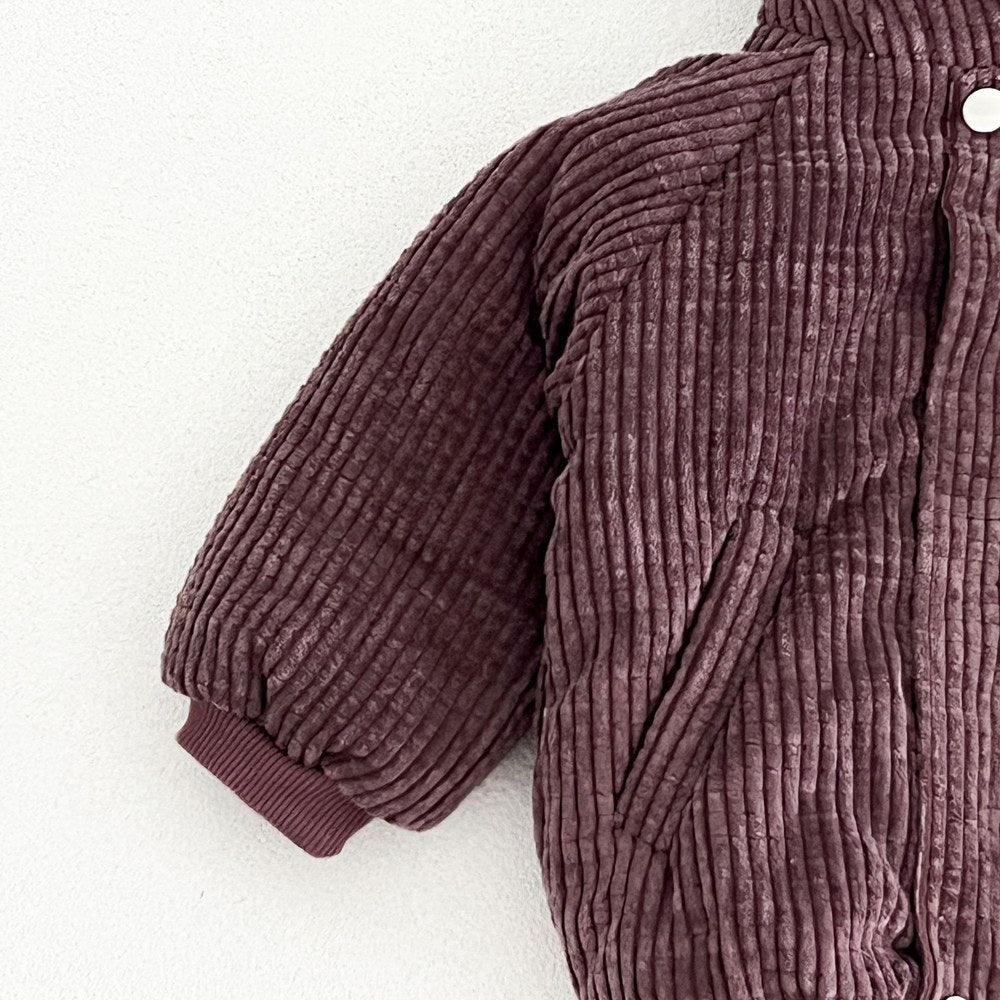Baby Kids Long Sleeves Corduroy Cotton-Padded Coat