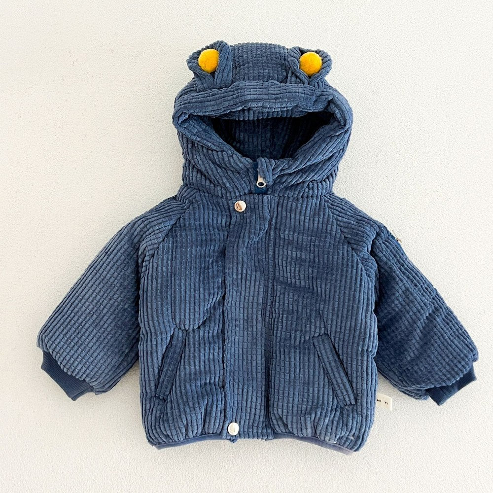 Baby Kids Long Sleeves Corduroy Cotton-Padded Coat