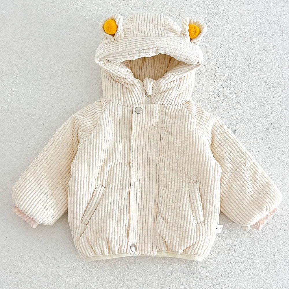 Baby Kids Long Sleeves Corduroy Cotton-Padded Coat