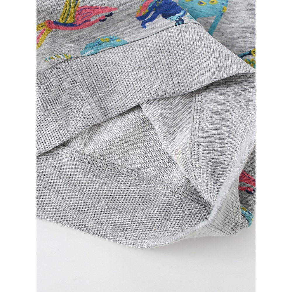 Kids Boys Cartoon Pattern Crew Neck Long Sleeves Sweatshirt