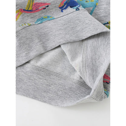 Kids Boys Cartoon Pattern Crew Neck Long Sleeves Sweatshirt