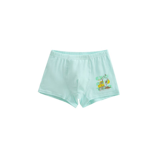 Boys' Cartoon Printed Boxer Shorts Breathable Underwear 5-Piece Set