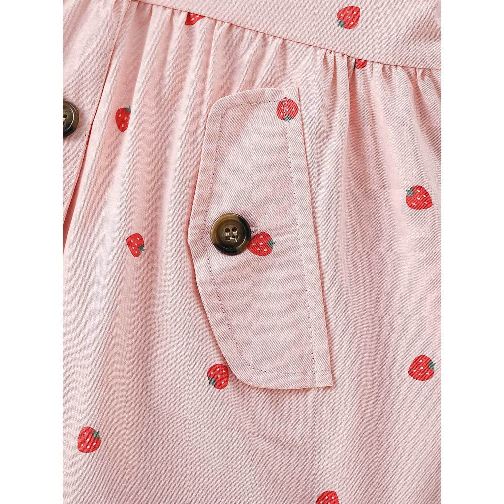 Girls' Hearts Pattern Hooded Coat