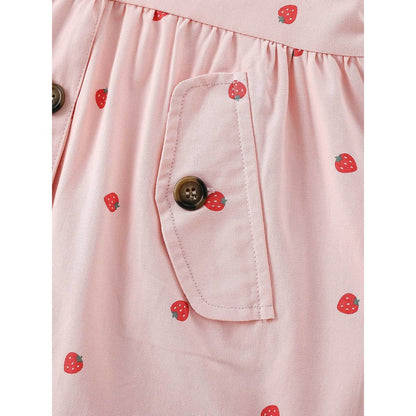Girls' Hearts Pattern Hooded Coat