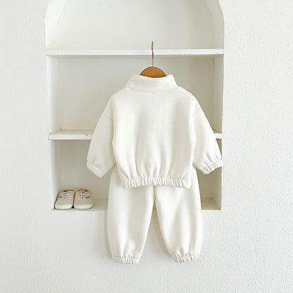 Baby Kids Letters Pattern Long Sleeves Pullover and Pants 2-piece Clothing Set