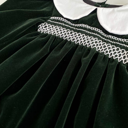 Baby Kids Girls Long Sleeves Peter Pan Collar Bodysuit