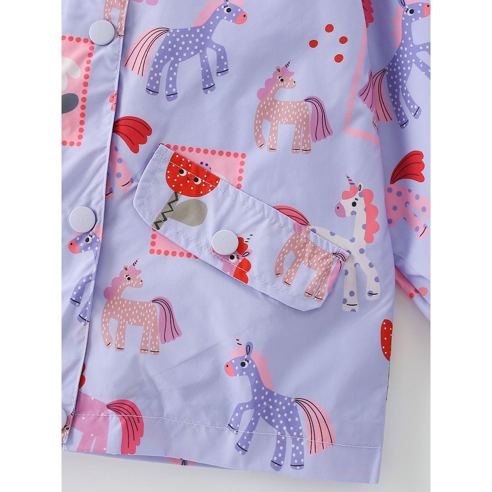 Girls' Animals Cartoon Pattern Hooded Coat
