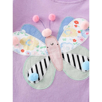 Baby Kids Girls Cartoon Pattern Long Sleeves Top