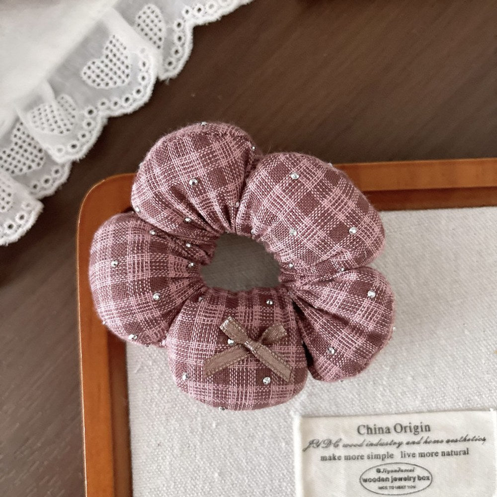 Vintage Plaid Pattern Hair Ties 2-Piece Set