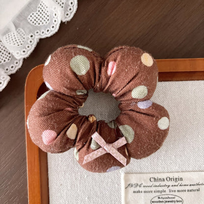 Vintage Plaid Pattern Hair Ties 2-Piece Set