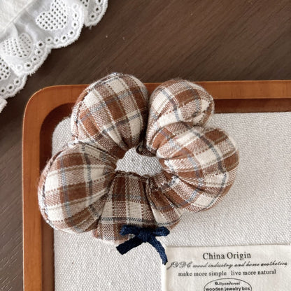 Vintage Plaid Pattern Hair Ties 2-Piece Set