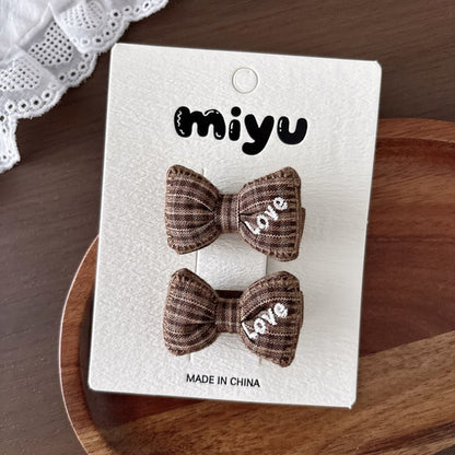 Vintage Cotton Linen Hair Accessory 2-Piece Set