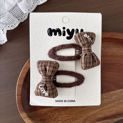 Vintage Cotton Linen Hair Accessory 2-Piece Set