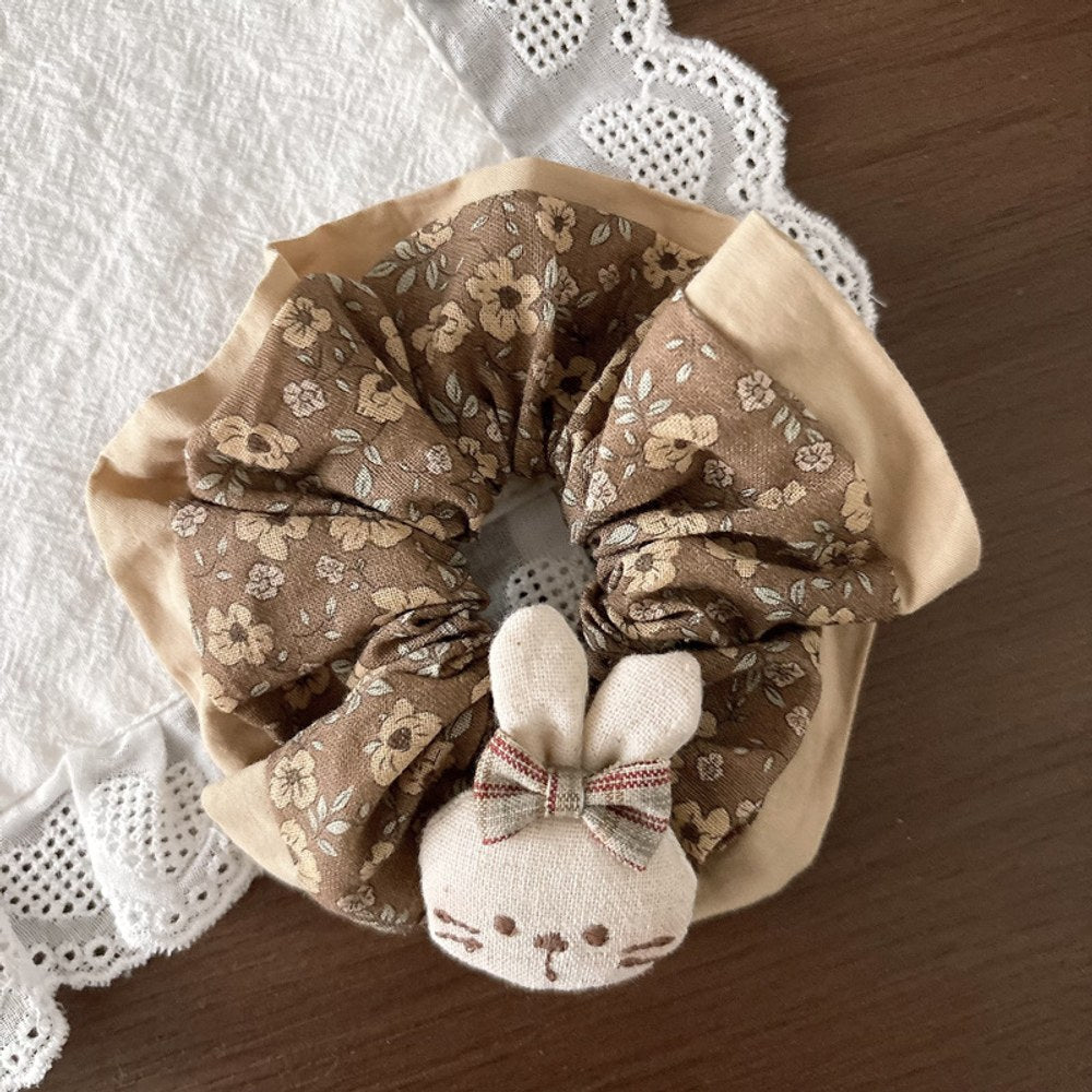 Vintage Cotton Linen Hair Accessory 2-Piece Set