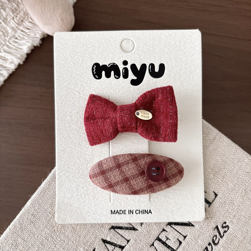 Cute Cloth Hair Clips for Girls 4 Pieces Set