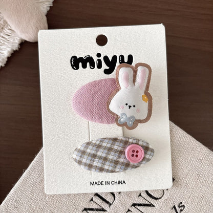 Cute Cloth Hair Clips for Girls 4 Pieces Set