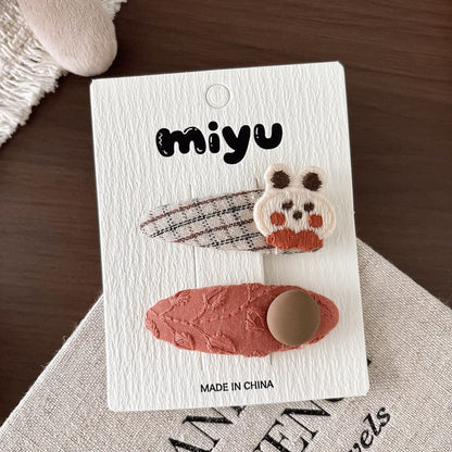 Cute Cloth Hair Clips for Girls 4 Pieces Set