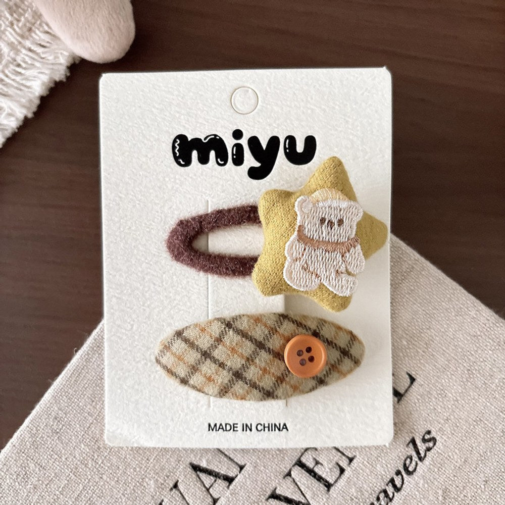 Cute Cloth Hair Clips for Girls 4 Pieces Set